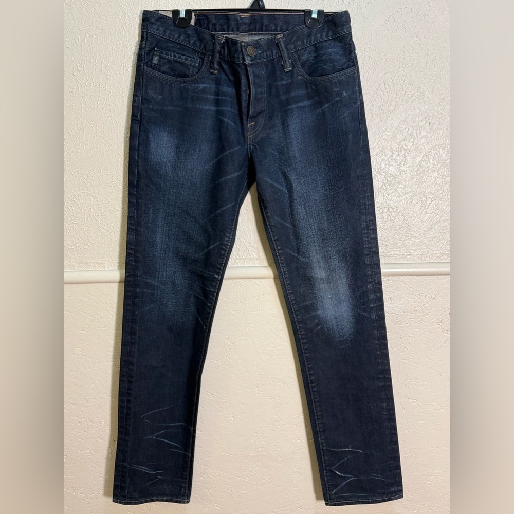 Abercrombie Men’s Button Fly Skinny Straight Dark Wash Jeans 32/32